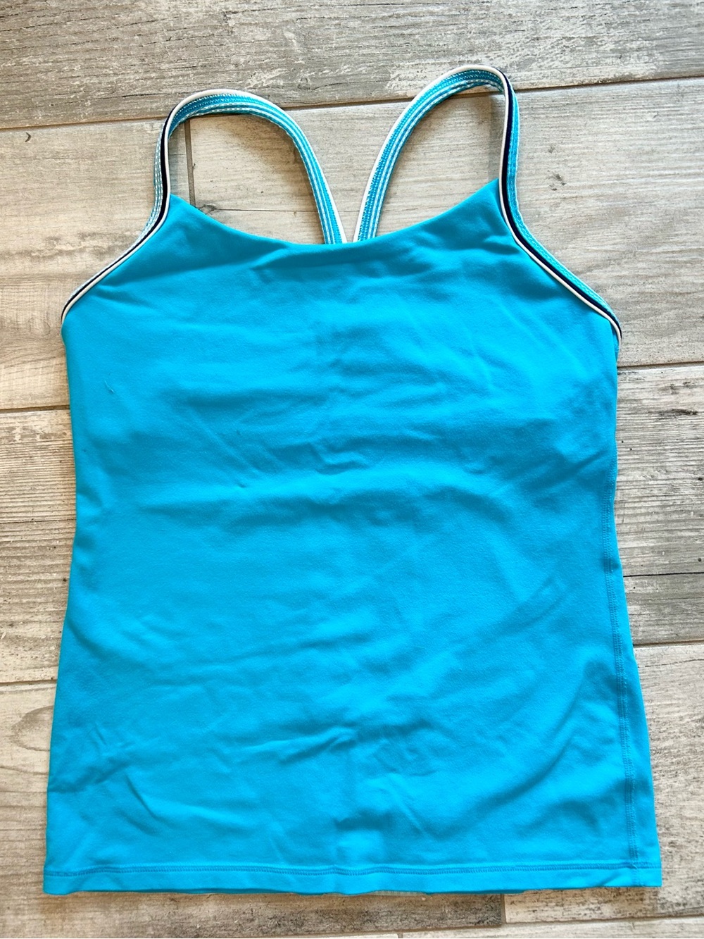 lululemon athletica Aqua Blue Double-Strap Tank Top - size 10